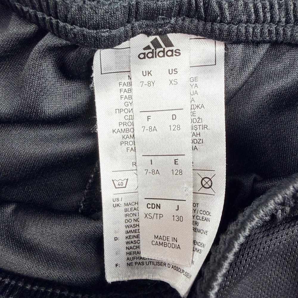 Adidas Kids Black Mesh Athletic Shorts XS 7-8Y - Picture 3 of 9